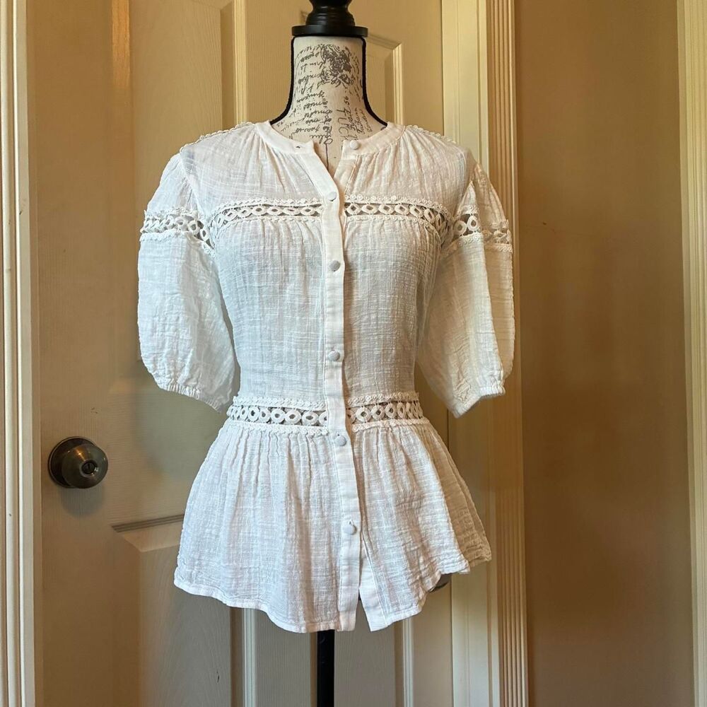 Sabo-skirt Women's White Blouse